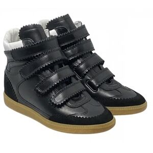 Isabel Marant Bilsy High Top Sneakers in Black, Size 39. Excellent condition.
